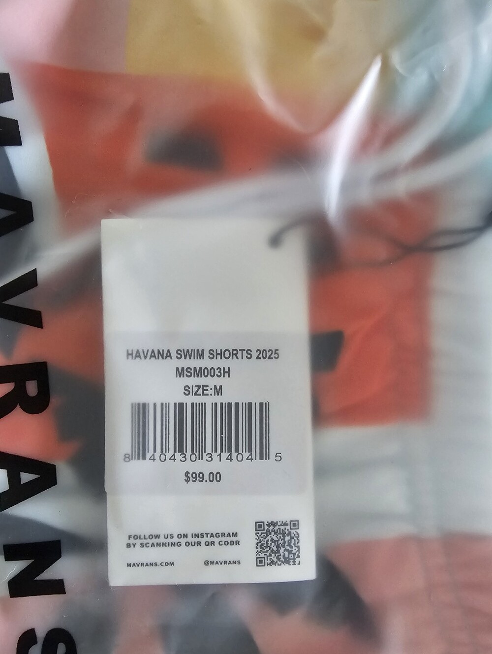 NWT Mavrans Men's Havana Swim Trunks - Picture 4 of 5